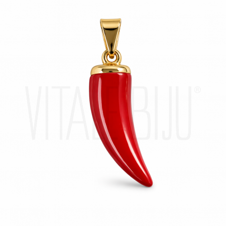 Pendente Corno 25x7mm com Base...